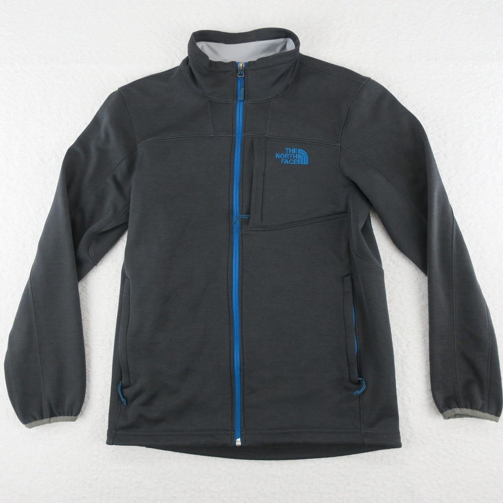 The North Face Long Sleeve Full Zip Jacket‎ Mens S Gray / Blue